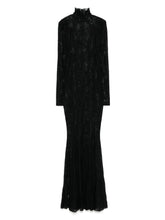 Norma Kamali Fishtail Lace Long Dress Black