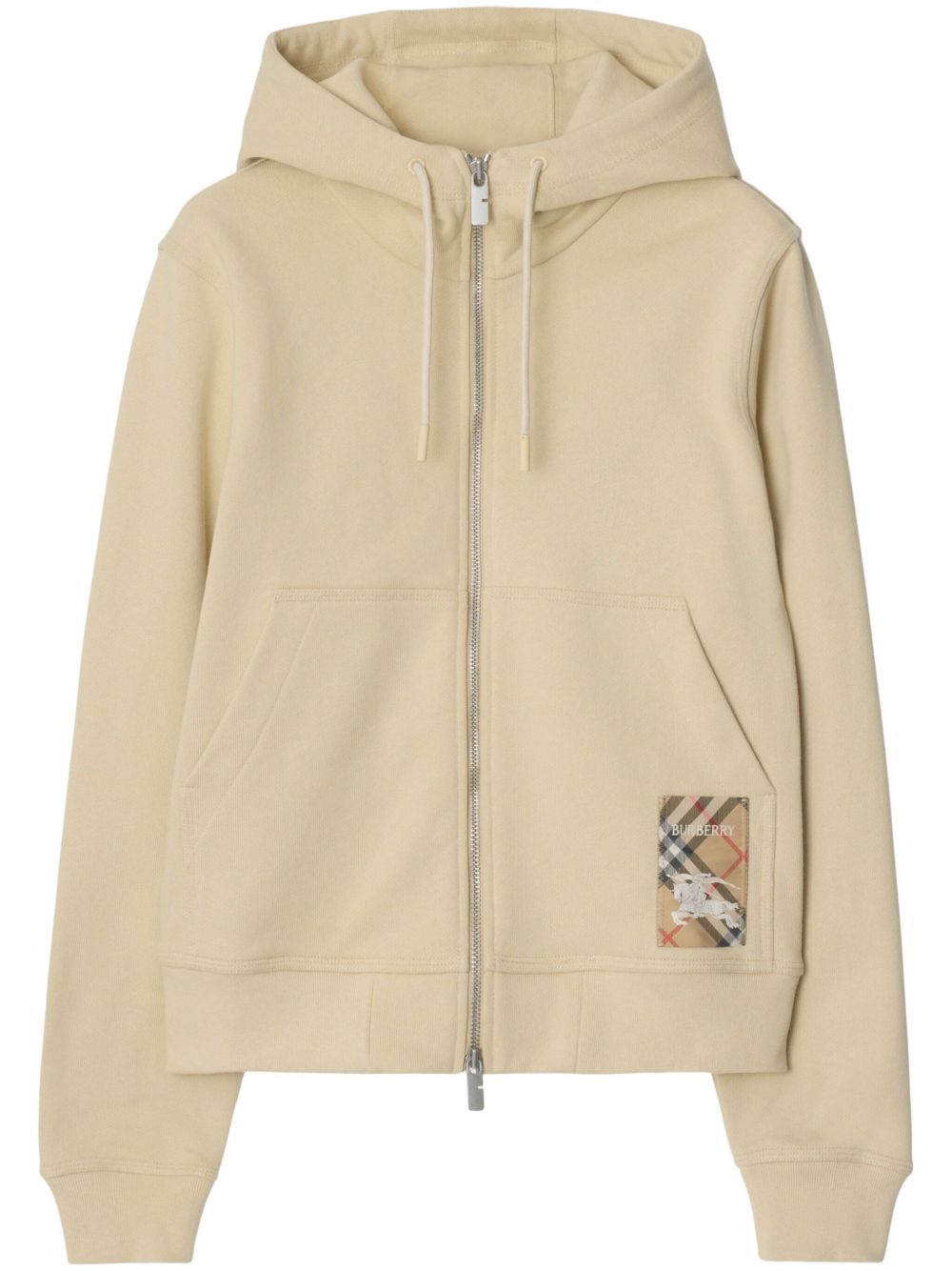 Burberry Check Label Hoodie Beige