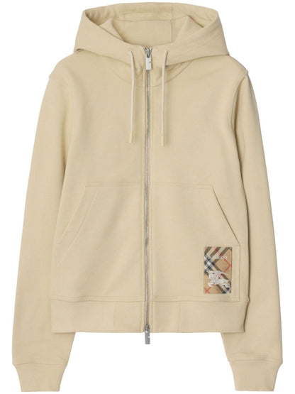 Burberry Check Label Hoodie Beige