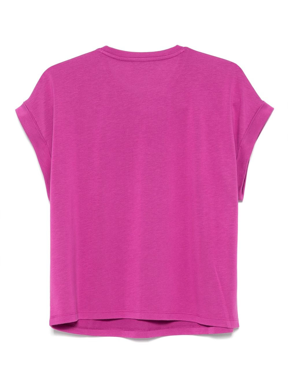 Emporio Armani Large Logo Viscose-Blend T-Shirt Purple