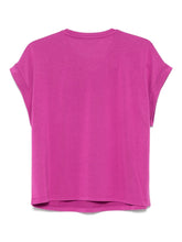 Emporio Armani Large Logo Viscose-Blend T-Shirt Purple