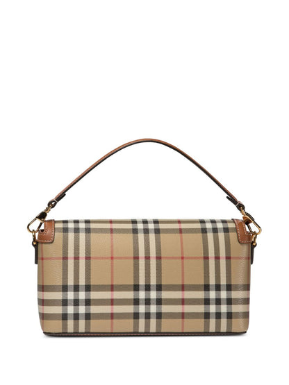 Burberry Vintage Check Logo-plaque Shoulder Bag Brown