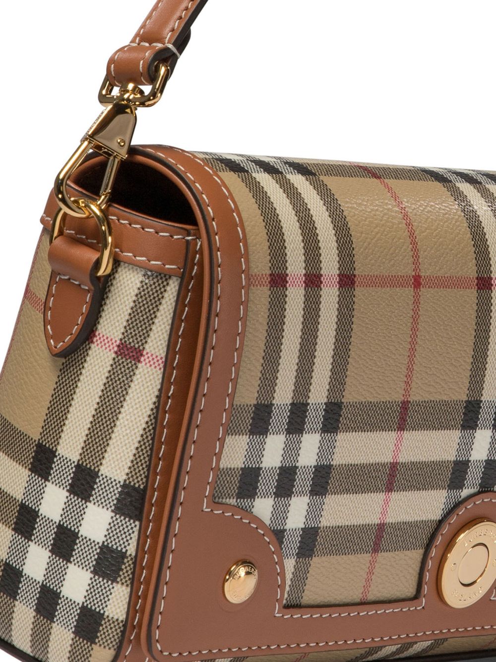 Burberry Vintage Check Logo-plaque Shoulder Bag Brown