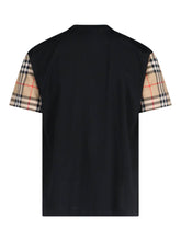Burberry Check Cotton T-shirt  Black