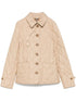 Burberry Quilted Button-Up Archive Jacket Beige Beige