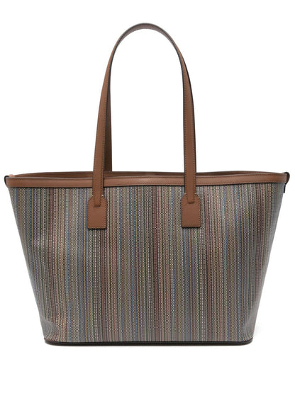 Paul Smith Striped Tote Bag Brown