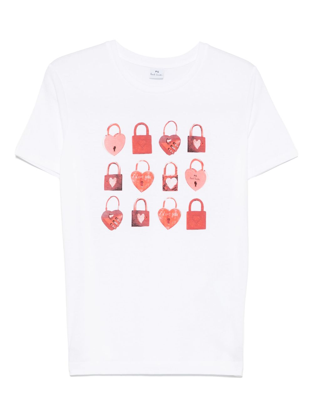 Paul Smith Heart Padlocks Cotton T-shirt White