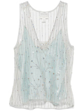 Forte Forte Embroidered Tulle Top Clear Blue