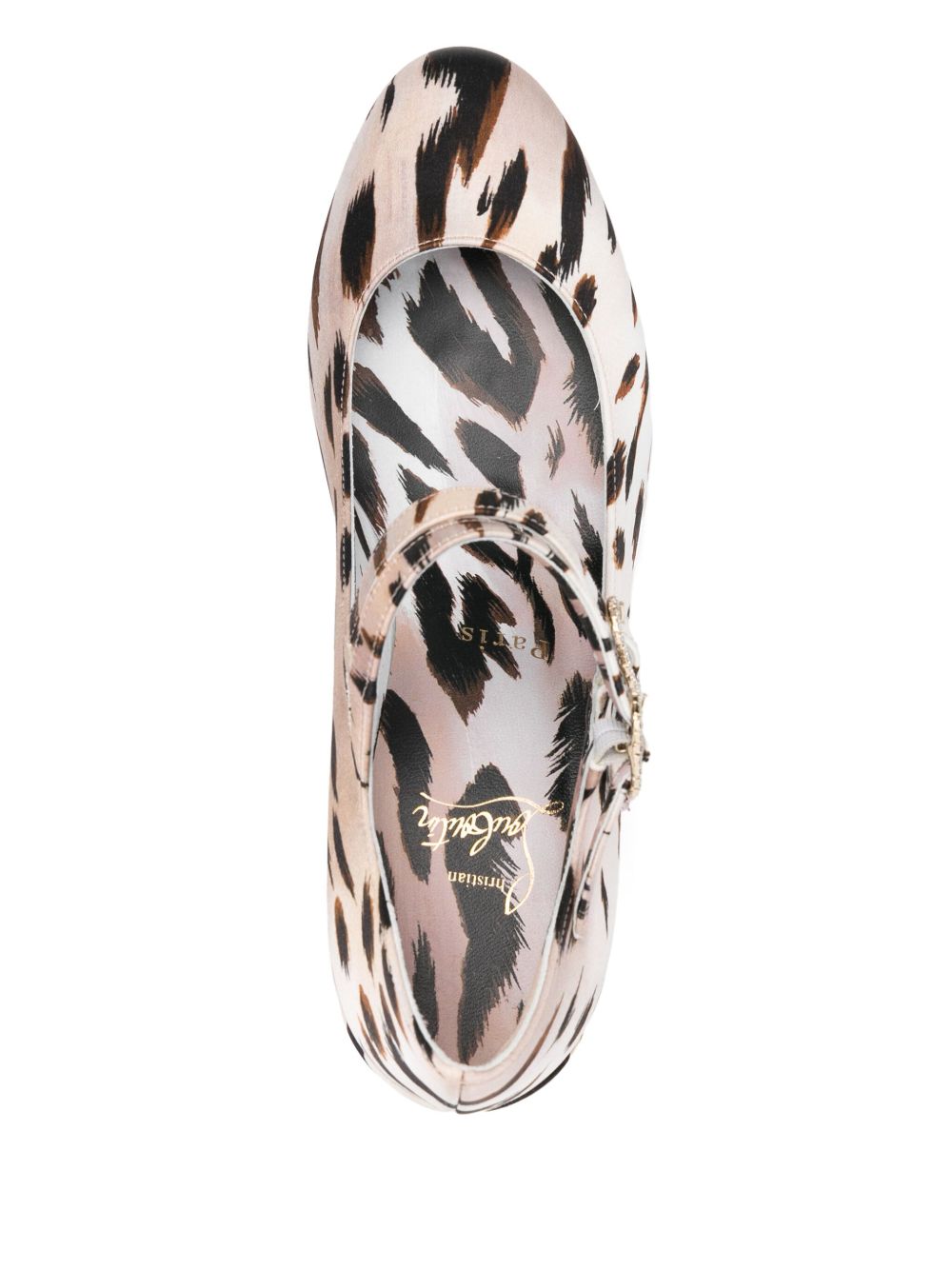 Christian Louboutin Animal Print Miss Jane Pumps White