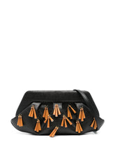THEMOIRE Emera Fringed Clutch Bag Black