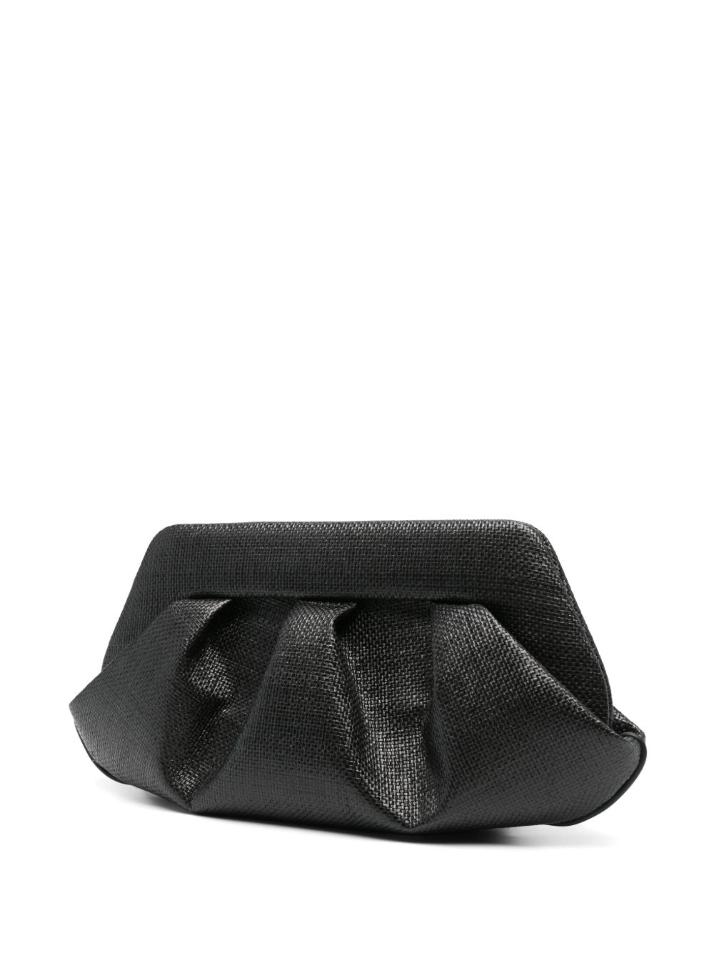 THEMOIRE Emera Fringed Clutch Bag Black