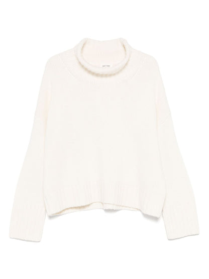 Soft Goat Girlfriend Cashmere Turtleneck Jumper White