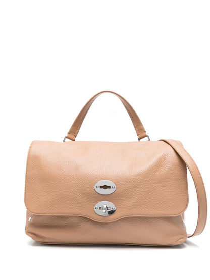 Zanellato Postina Daily Medium Calf Leather Handbag Light Brown
