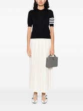 Thom Browne Navy Blue Wool 4-Bar Short-Sleeve Sweater Blue