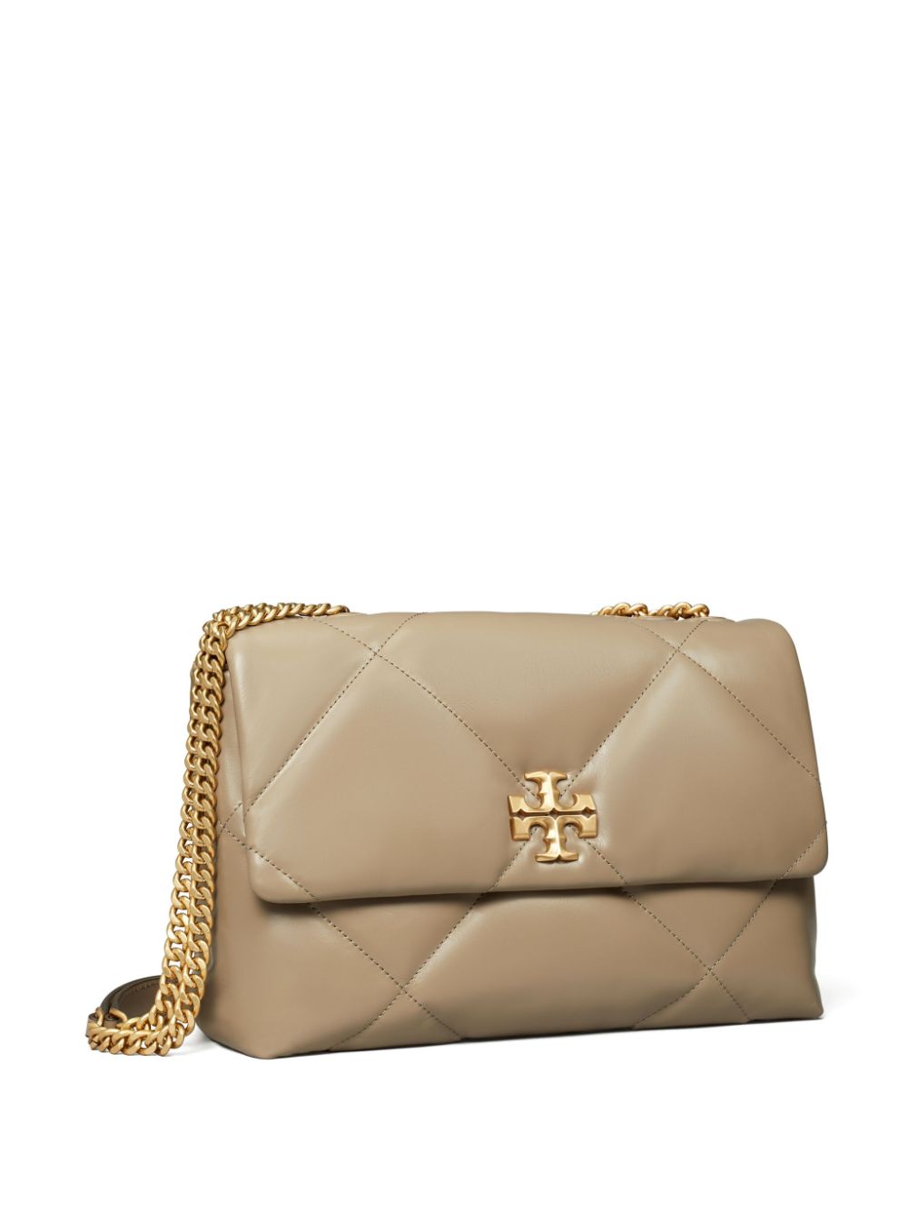 Tory Burch Kira Diamond Quilted Leather Shoulder Bag Powder