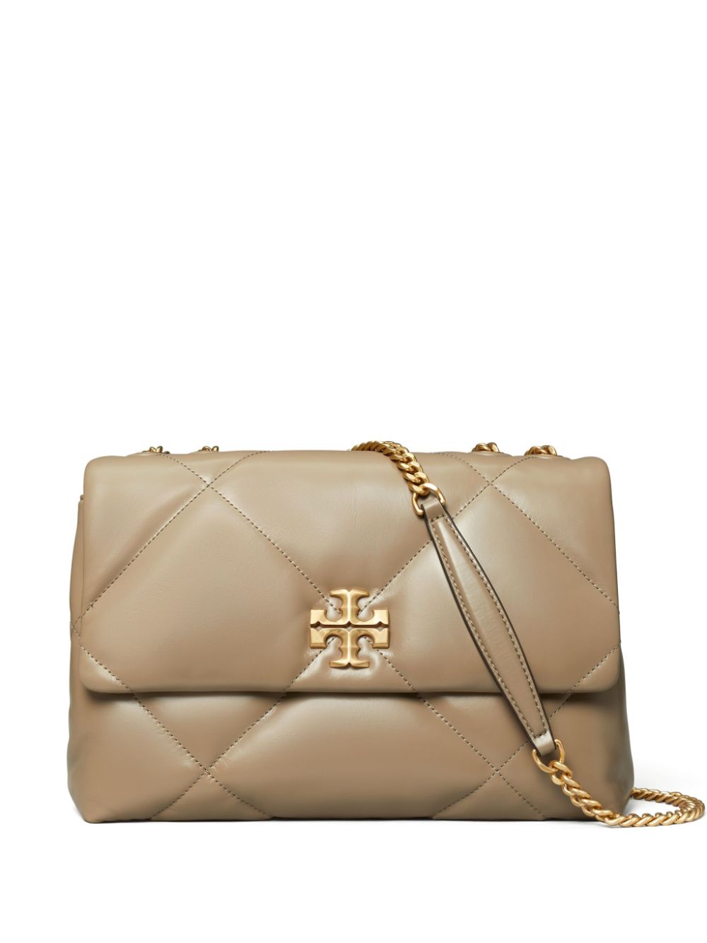 Tory Burch Kira Diamond Quilted Leather Shoulder Bag Powder