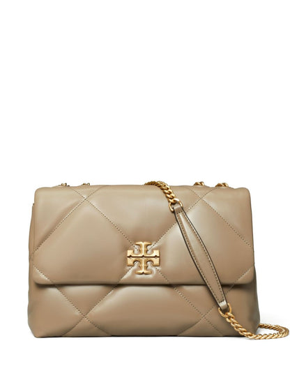 Tory Burch Kira Diamond Quilted Leather Shoulder Bag Powder