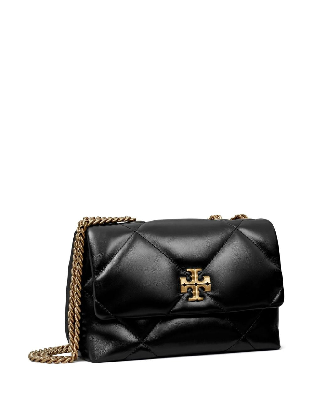Tory Burch Kira Diamond Small Quilted Nappa Leather Shoulder Bag Black