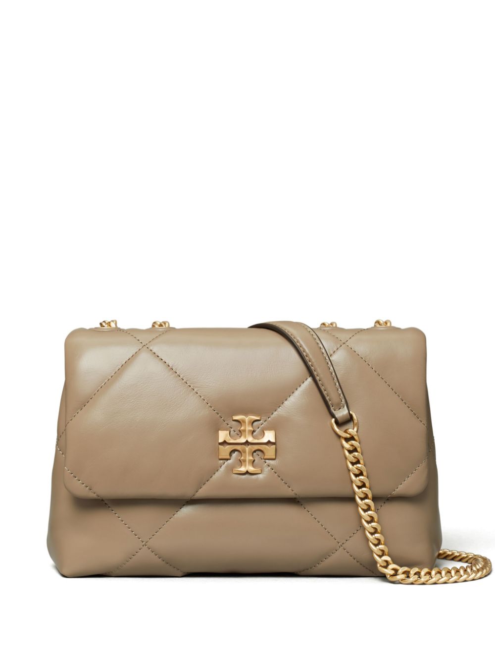 Tory Burch Kira Diamond Small Quilted Leather Shoulder Bag Powder
