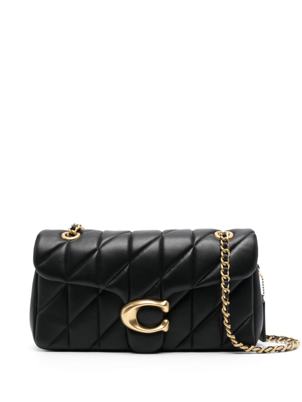 Coach Tabby Quilted Leather Shoulder Bag Black