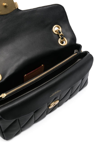 Coach Tabby Quilted Leather Shoulder Bag Black