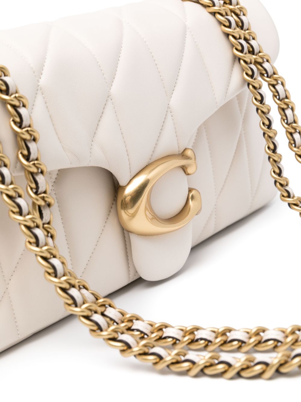 Coach Tabby Quilted Leather Crossbody Bag White