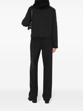 Burberry Textured Quilted Nylon Jacket with Corduroy Collar Black