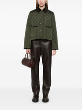 Burberry Diamond-Quilted Forest Green Padded Jacket Green