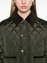 Burberry Diamond-Quilted Forest Green Padded Jacket Green