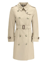 Burberry Chelsea Double-Breasted Cotton Trench Coat Beige