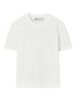 Tory Burch Textured Monogram Viscose T-Shirt White