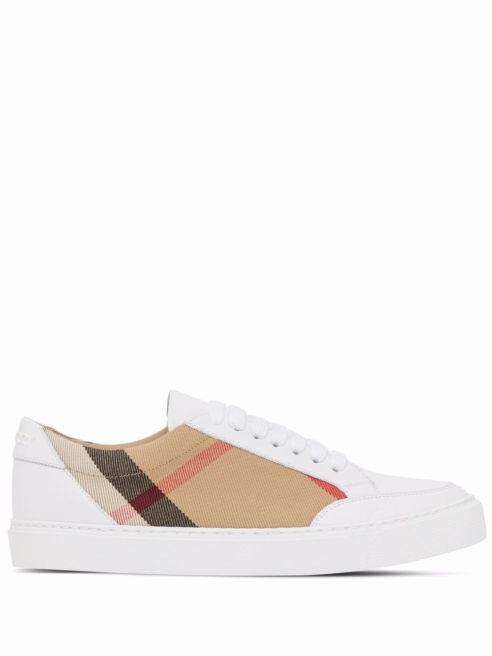 Burberry House Check Vintage Leather Sneakers White
