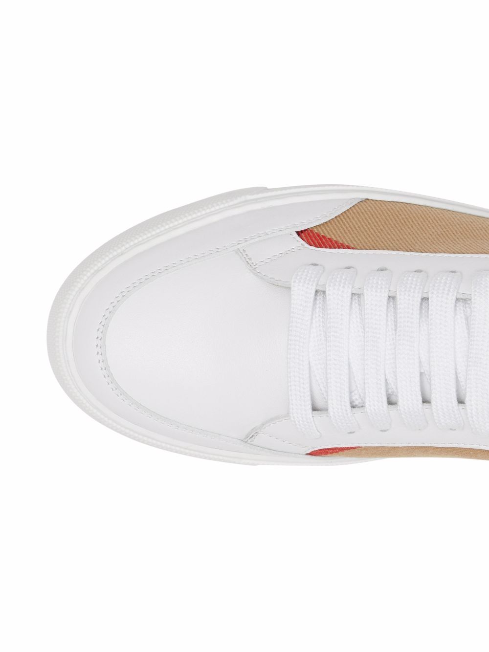Burberry House Check Vintage Leather Sneakers White