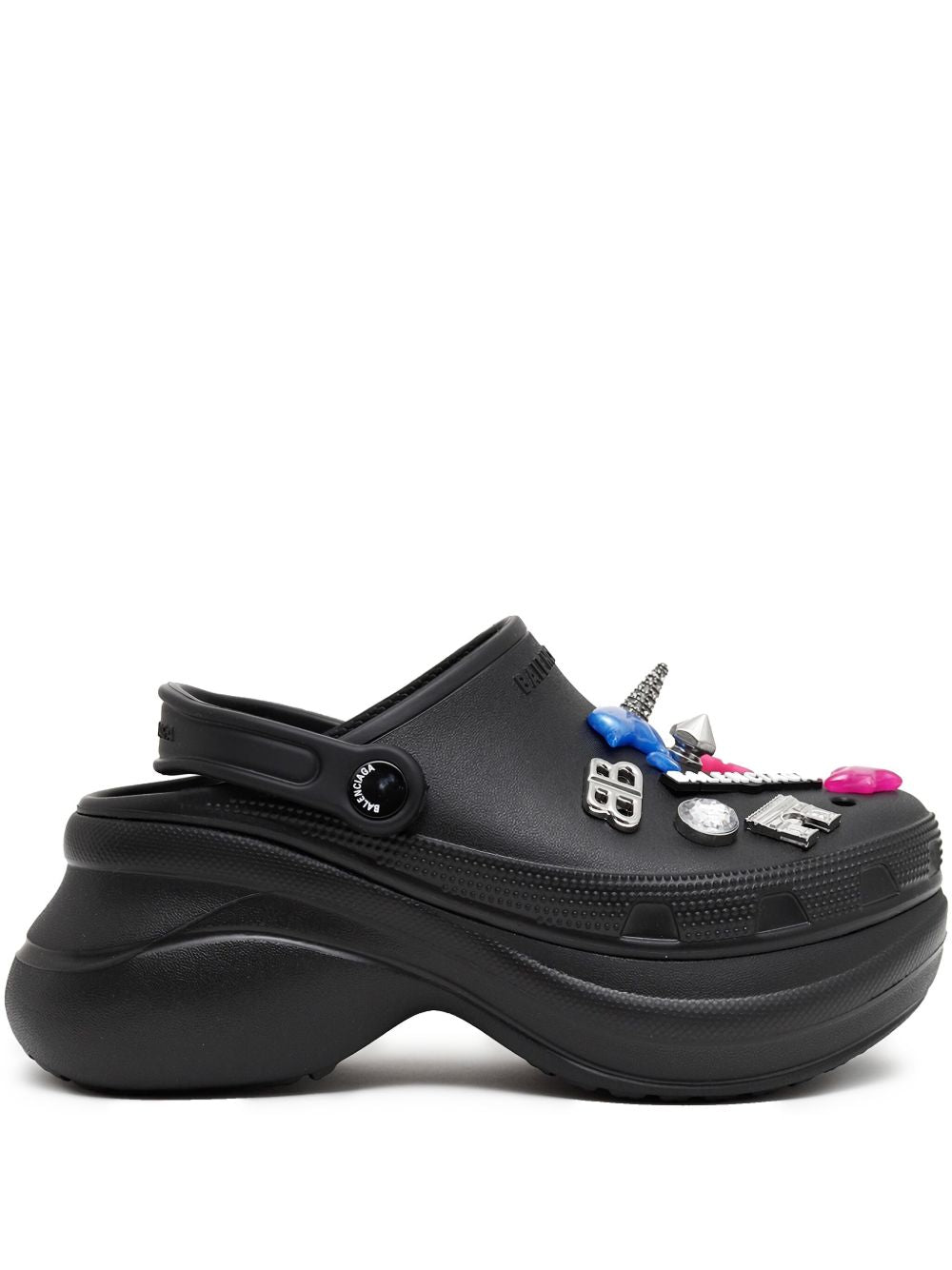 Balenciaga x Crocs Jibbitz Embellished Platform Mules Black