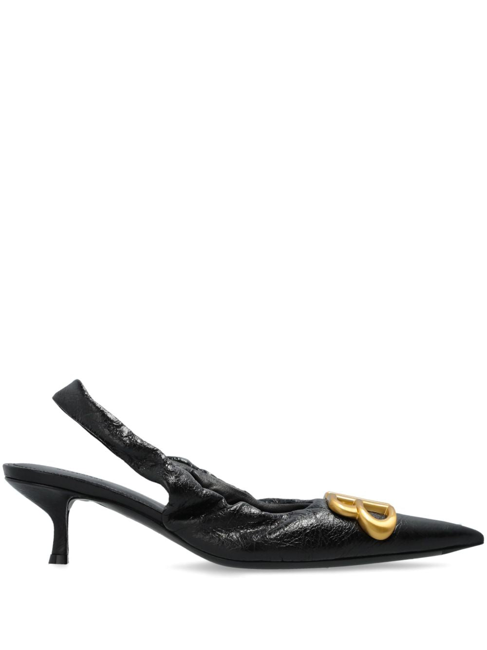 Balenciaga Monaco Slingback Pointed Toe Pumps Black