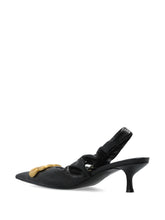 Balenciaga Monaco Slingback Pointed Toe Pumps Black