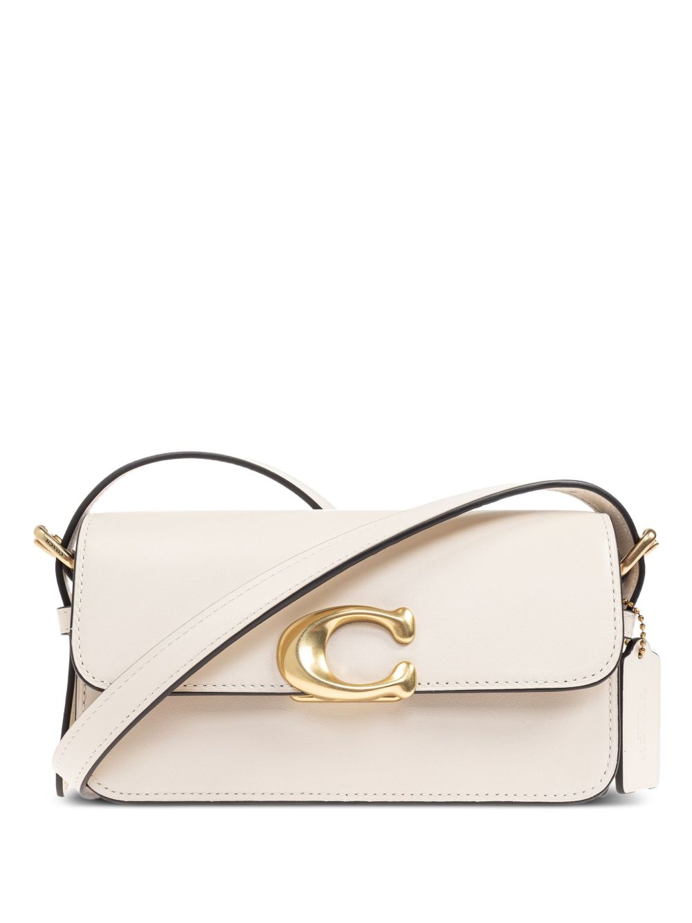 Coach Flap Zoe Leather Shoulder Bag White