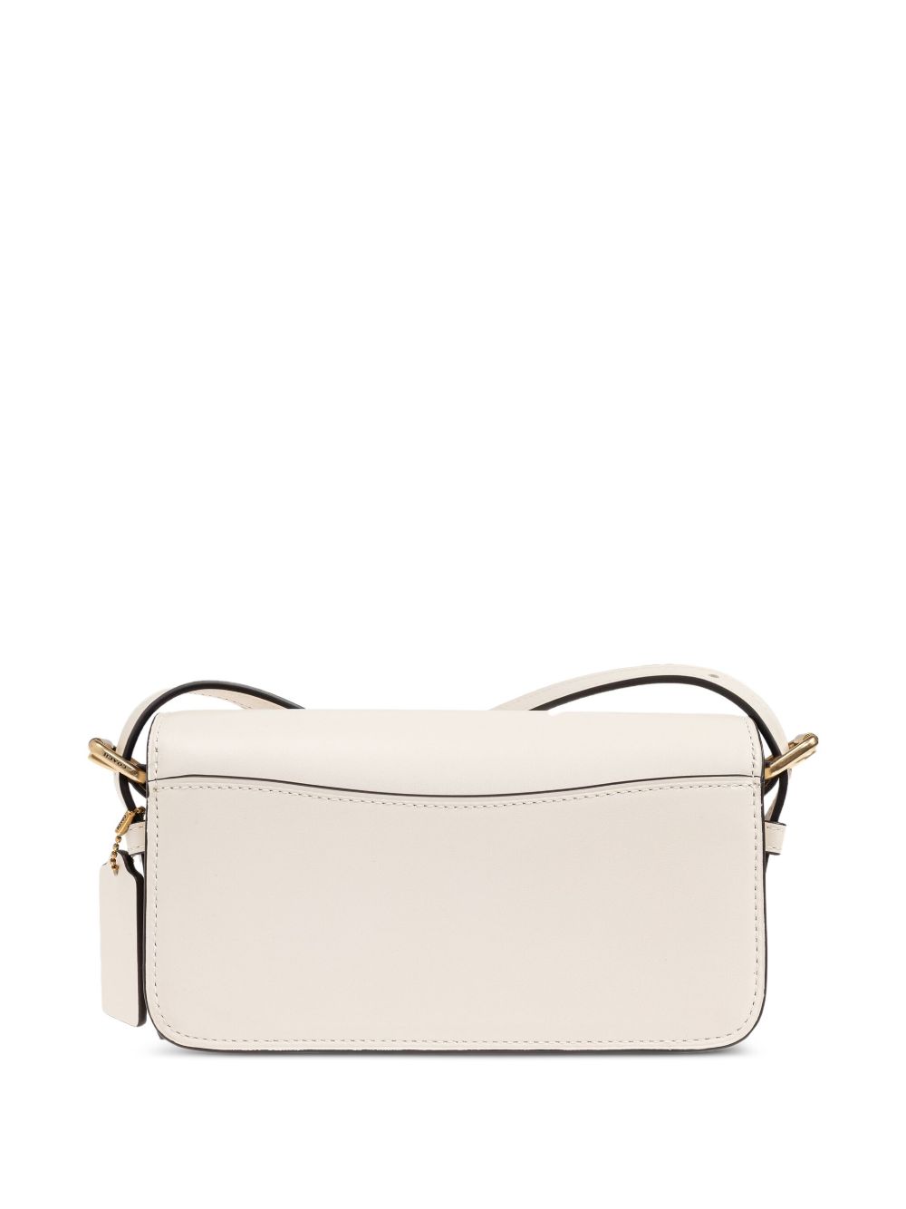 Coach Flap Zoe Leather Shoulder Bag White
