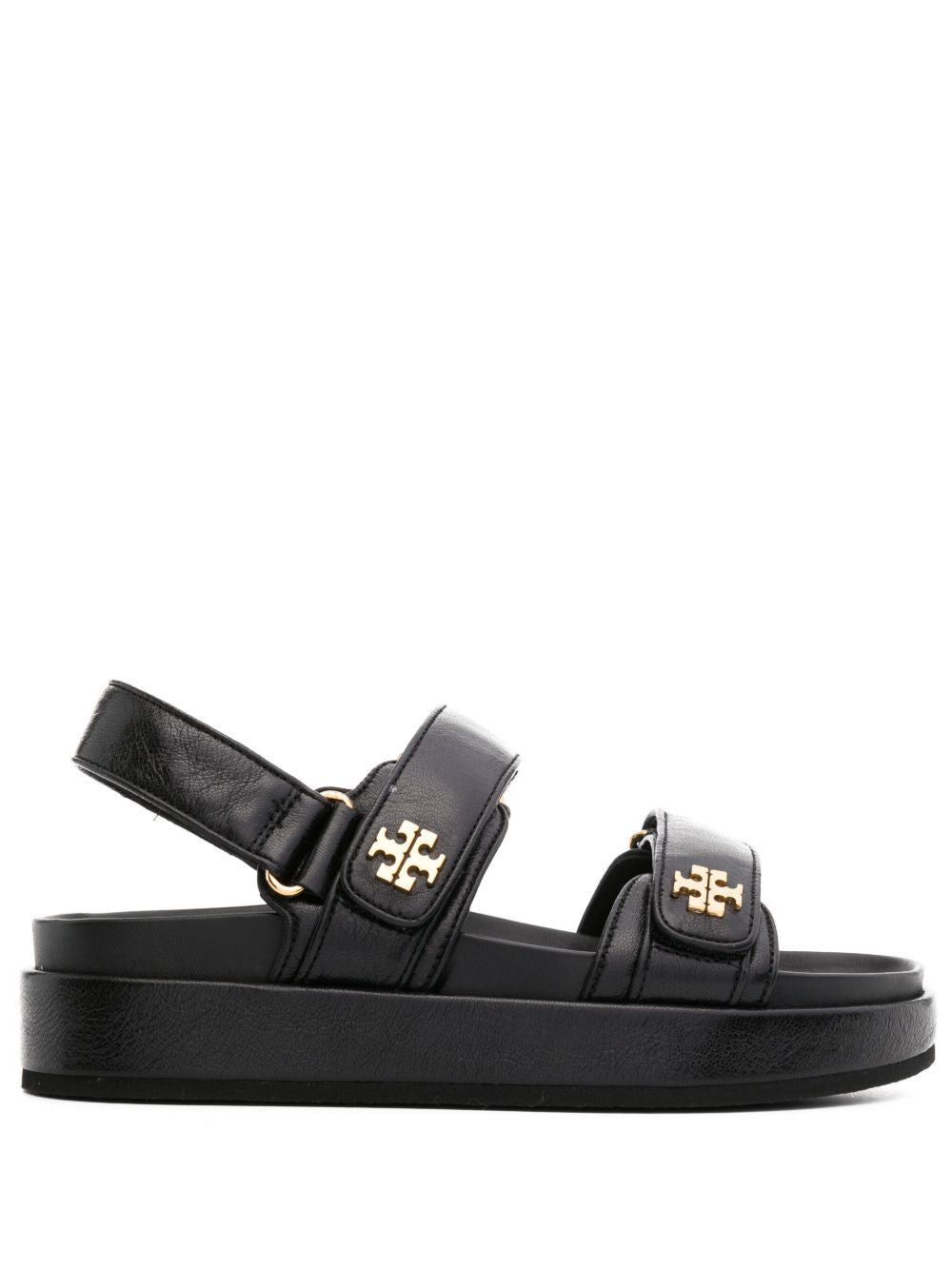 Tory Burch Kira Calf Leather Slingback Sandals Black