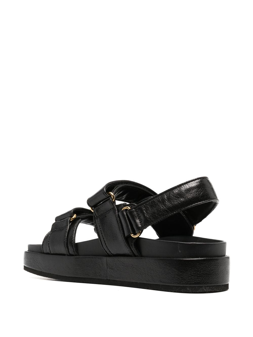 Tory Burch Kira Calf Leather Slingback Sandals Black