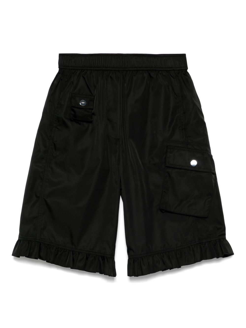 Ganni Cargo Nylon Shorts Black Black