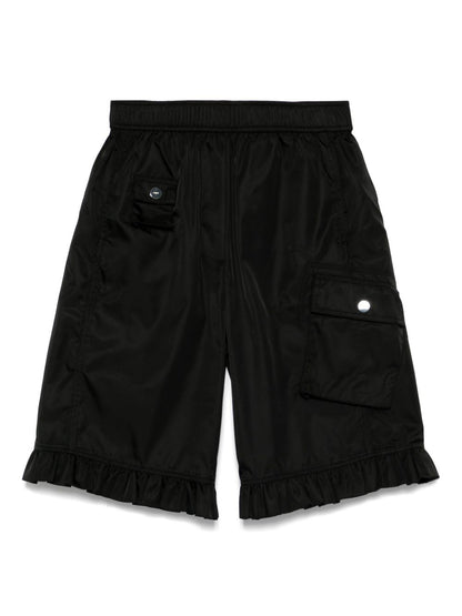 Ganni Cargo Nylon Shorts Black Black