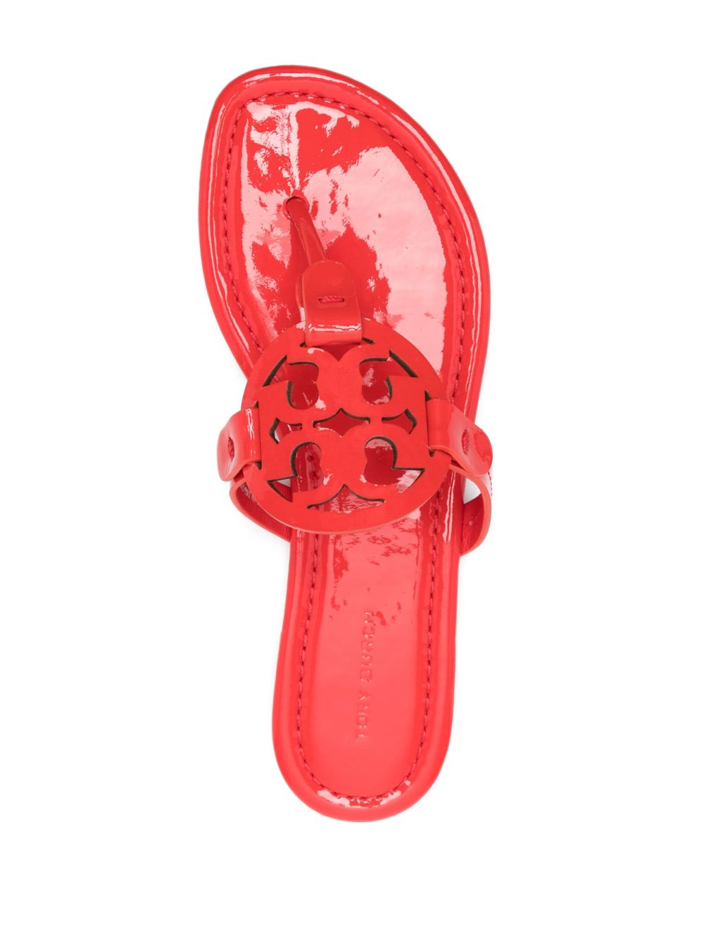 Tory Burch Miller Leather Thong Sandals Red