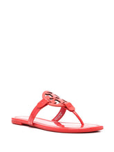 Tory Burch Miller Leather Thong Sandals Red
