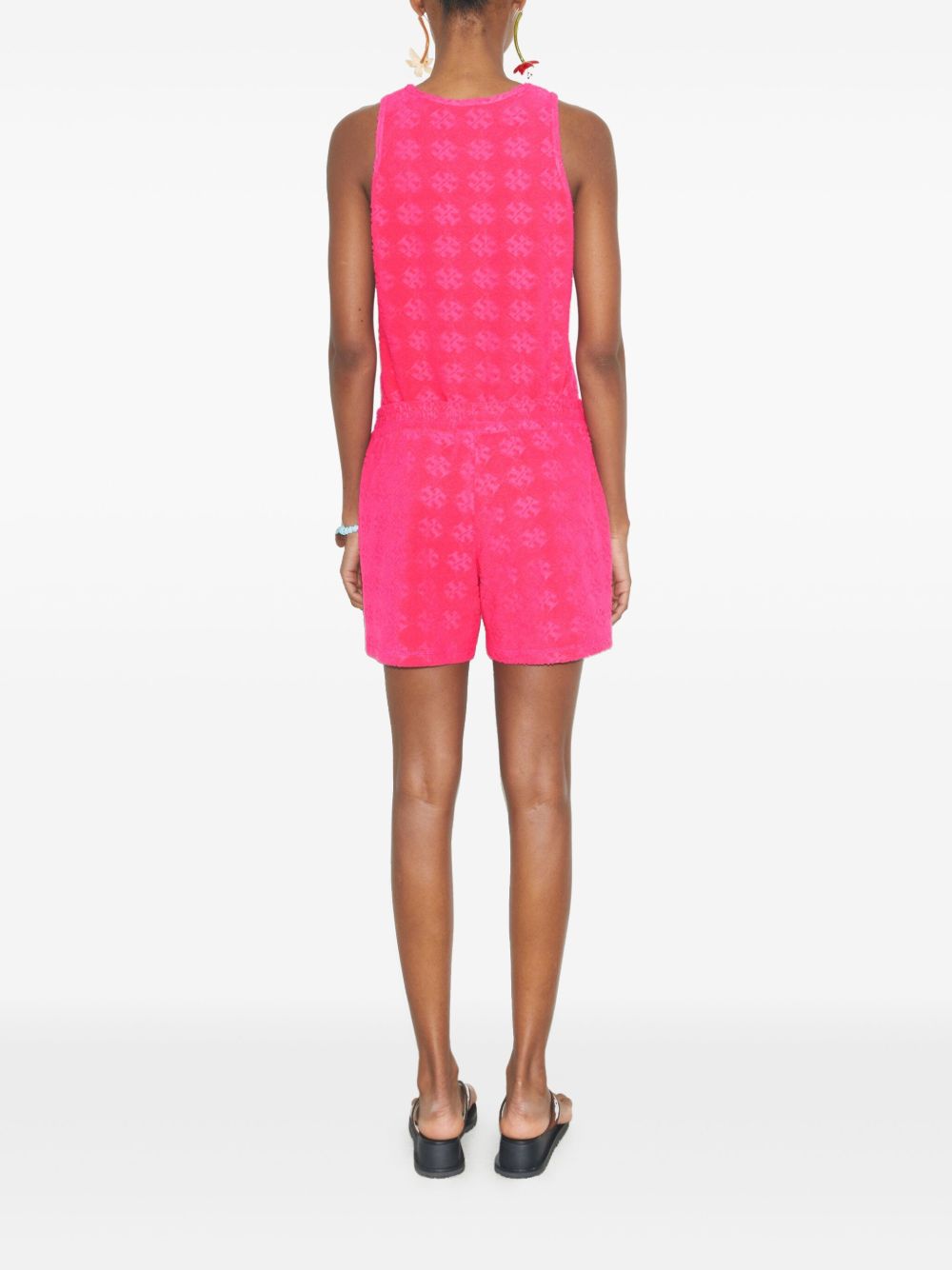 Tory Burch Logo cotton shorts Fuchsia