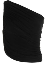 Norma Kamali One-Shoulder Ruched Jersey Top Black black