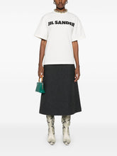 Jil Sander Cotton Logo Embroidered T-Shirt White White