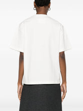 Jil Sander Cotton Logo Embroidered T-Shirt White White
