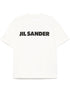 Jil Sander Cotton Logo Embroidered T-Shirt White White