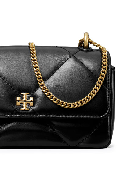 Tory Burch Kira Diamond Mini Quilted Leather Shoulder Bag Black